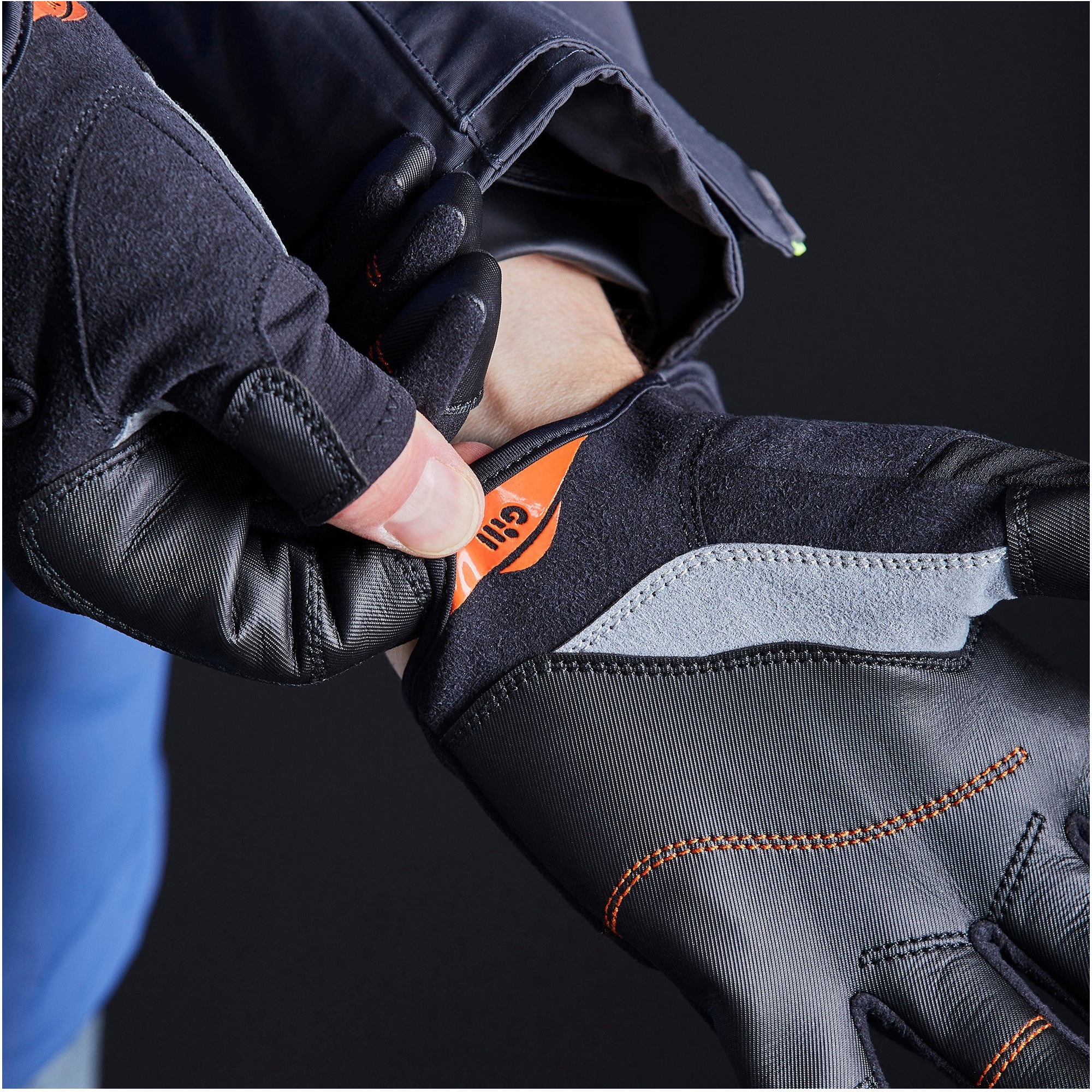 2026 Gill Championship Long Finger Sailing Gloves 7253 - Black